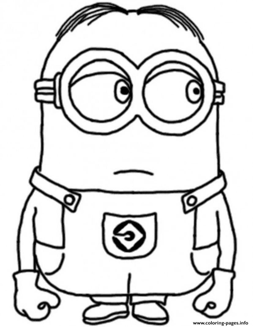 827x1069 Print Dave The Minion Despicable Me Coloring Pages - Drawing Coloring