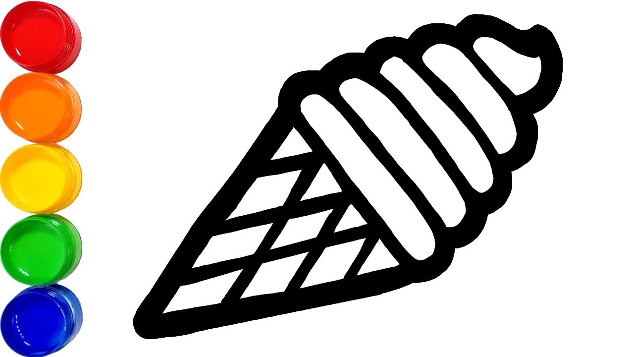 1280x720 Ice Cream Drawing And Coloring For Kids Coloring Pages - Drawing Coloring Pages