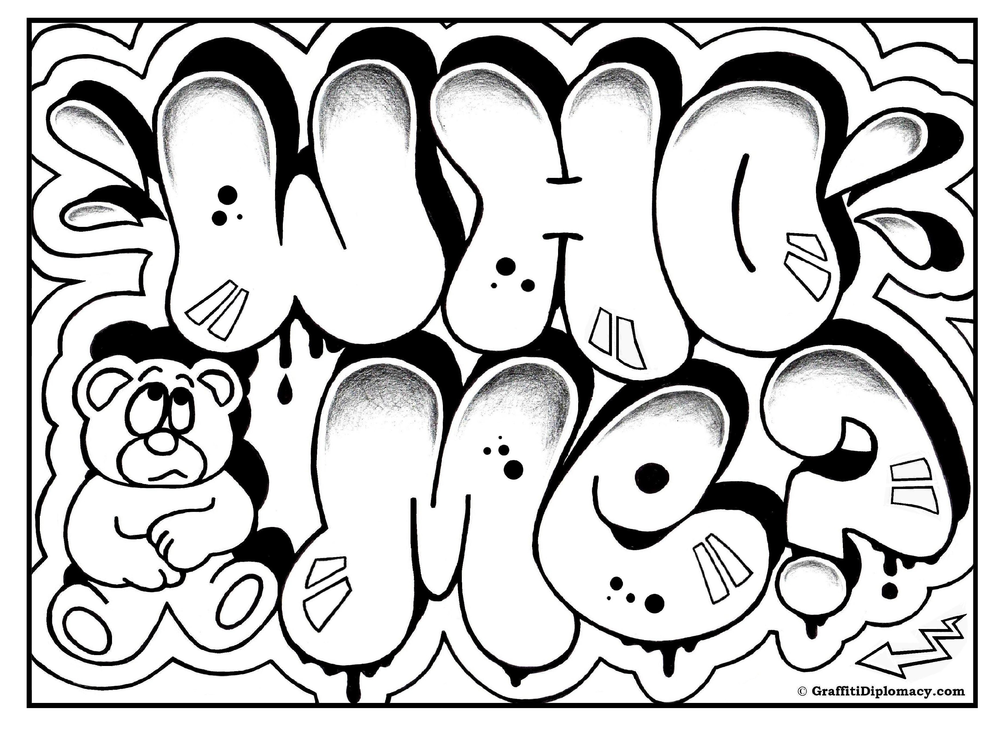 3508x2552 omg! another graffiti coloring book of room signs - Drawing Coloring Pages