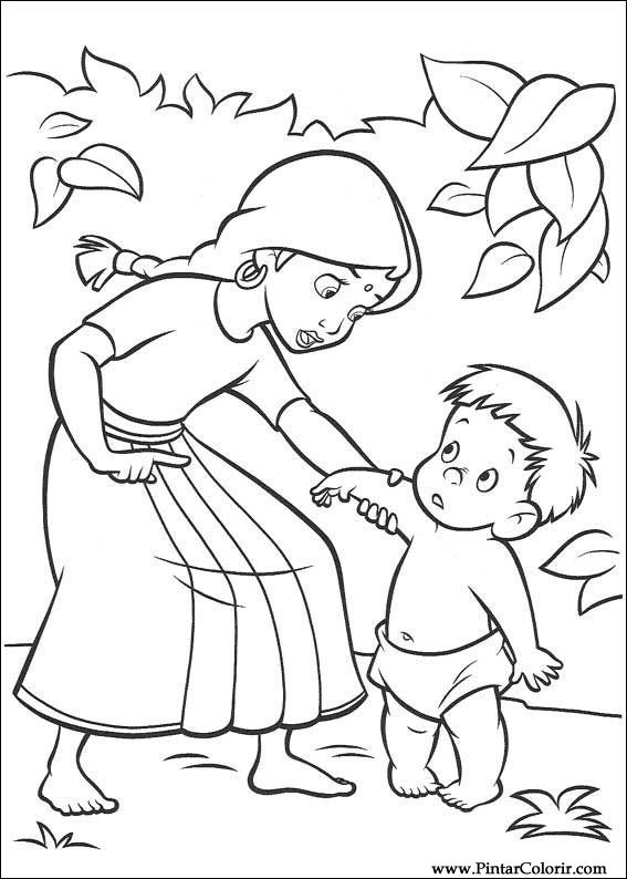 567x794 Drawings To Paint Colour The Jungle Book - Drawing Colour