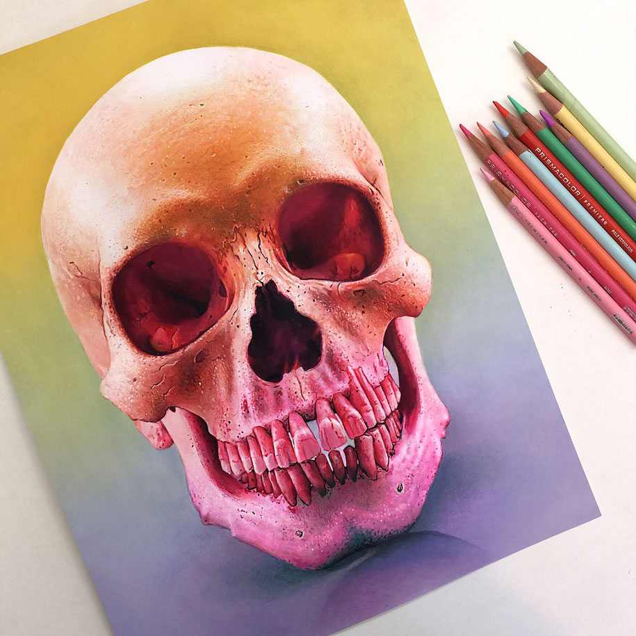 915x915 Pencil Drawing Colour And Year Old Artist Creates Hyper Realistic - Drawing Colour