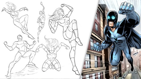 480x270 how to draw dynamic comic book superheroes start to finish udemy - Drawing Comic Book Characters