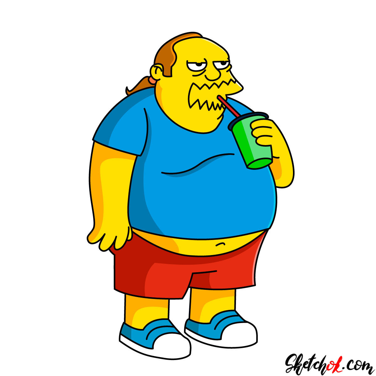 1200x1200 how to draw comic book guy drinking coke - Drawing Comic Book Characters