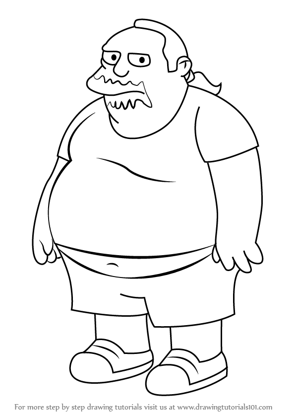 599x842 learn how to draw comic book guy from the simpsons - Drawing Comic Book Characters