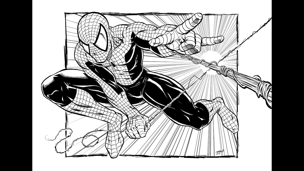 1280x720 Spiderman Speed Drawing Comic Book Style - Drawing Comics