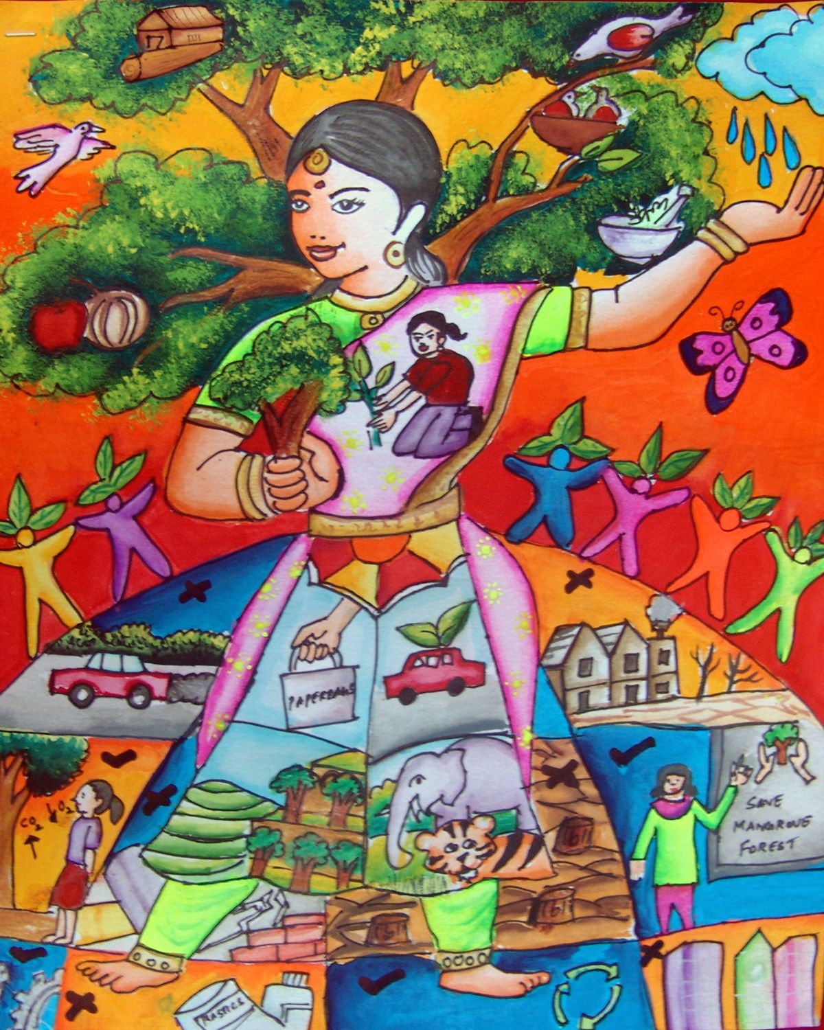 1200x1500 save earth painting competition in poster drawing, water - Drawing Competition