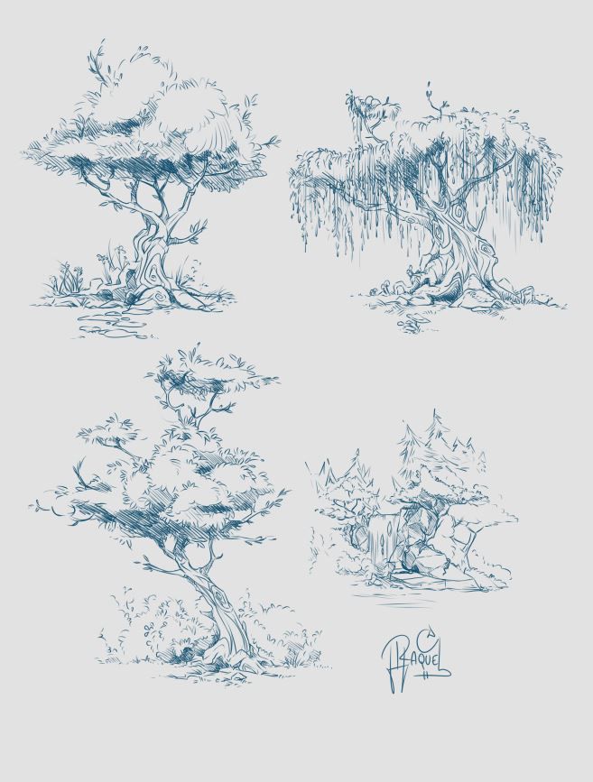 657x867 concept art of trees on behance - Drawing Concept Art