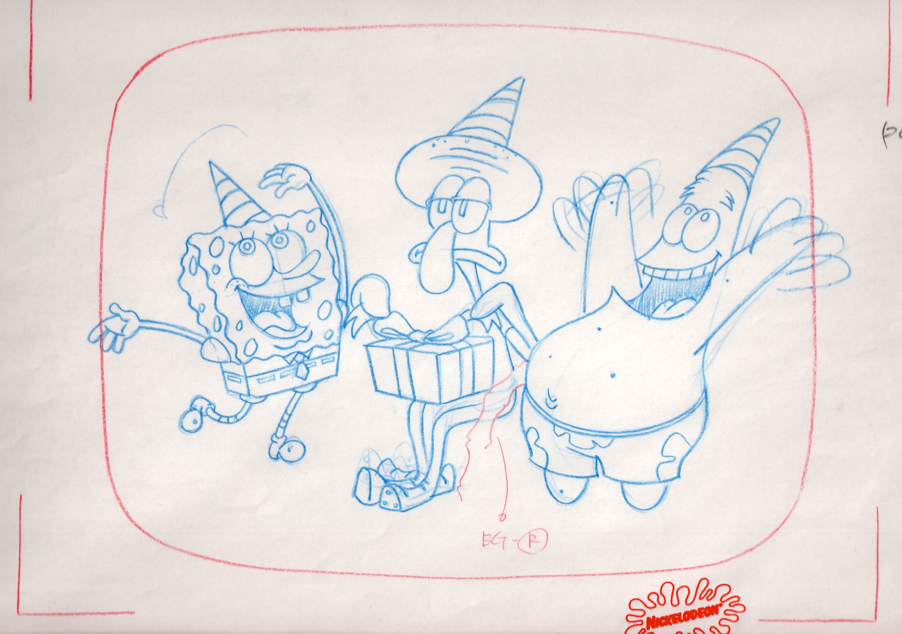 3102x2179 spongebob squarepants original concept drawing - Drawing Concept Art