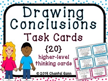 350x263 drawing conclusions task cards higher level thinking cards - Drawing Conclusions