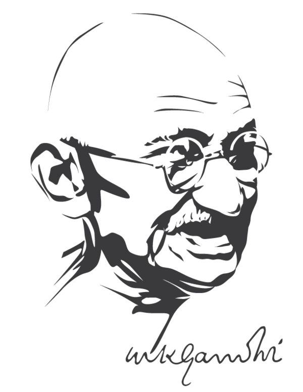 600x776 mahatma gandhi - Drawing Contact