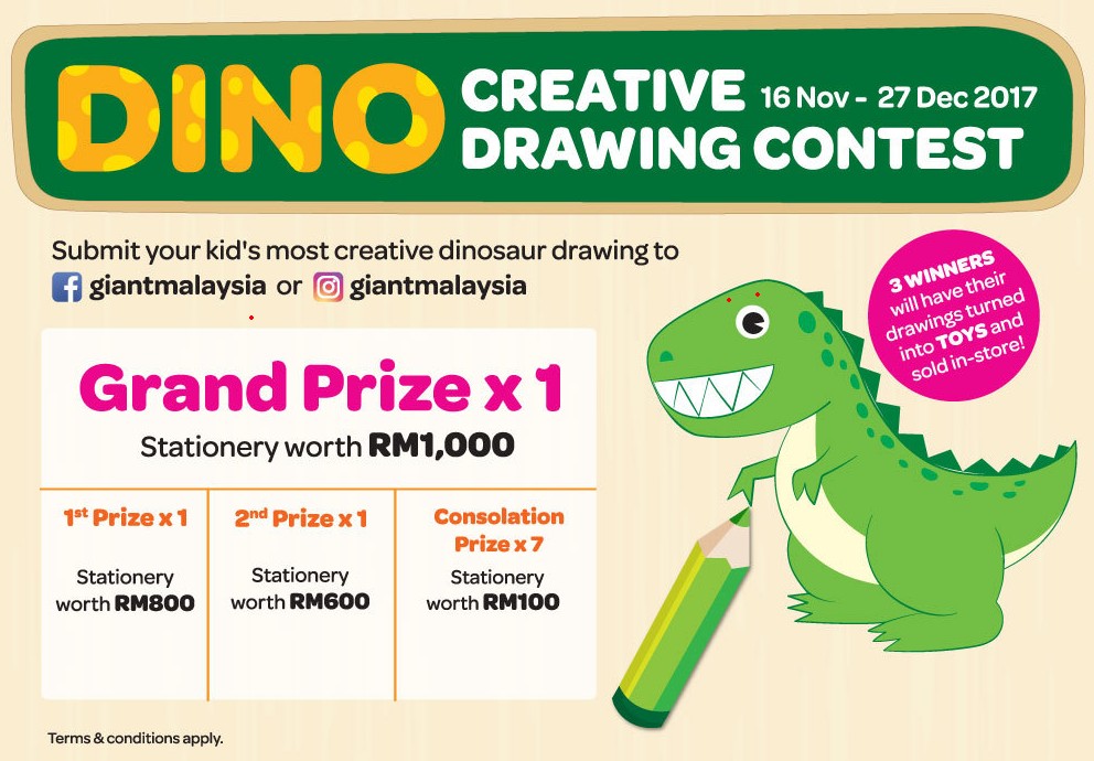 992x690 giant malaysia dino creative drawing contest - Drawing Contest
