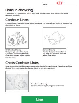 271x350 Elements Of Art Worksheets Mini Lessons - Drawing Contour Lines Worksheet