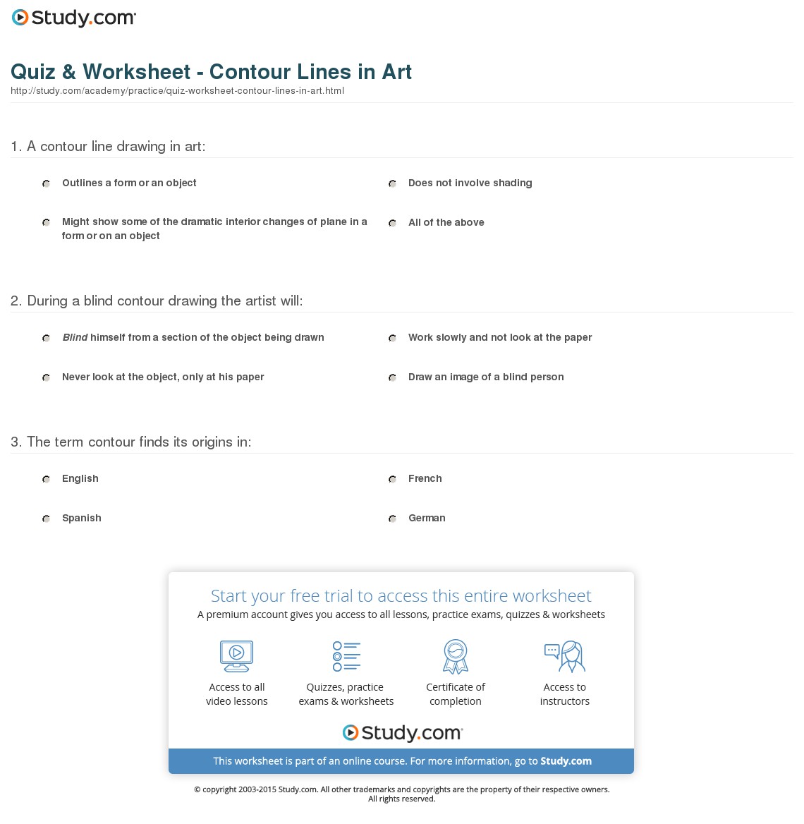 Drawing Contour Lines Worksheet At Explore Collection Of Drawing Contour 0604