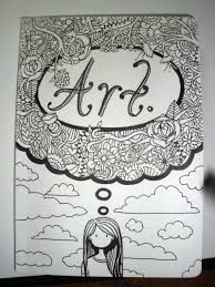 194x259 sketchbook cover idea in doodle art journals - Drawing Cover