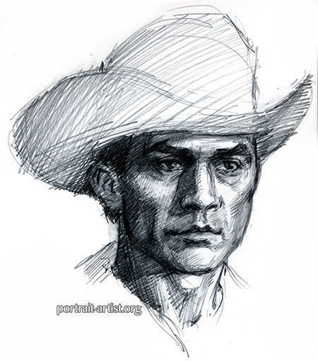 450x510 Cowboy Image Drawing Drawing Skill - Drawing Cowboy