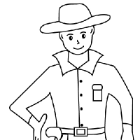 200x200 Drawing Cowboy - Drawing Cowboy