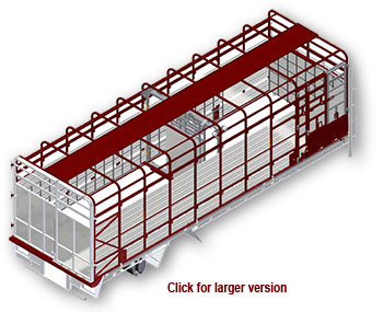 350x285 leader truck crates bodies utility trays manufactured - Drawing Crate