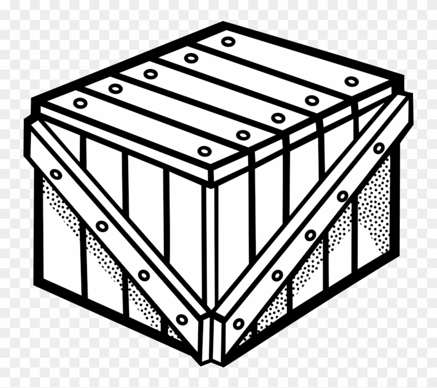 880x781 Wooden Box Crate Drawing Line Art - Drawing Crate