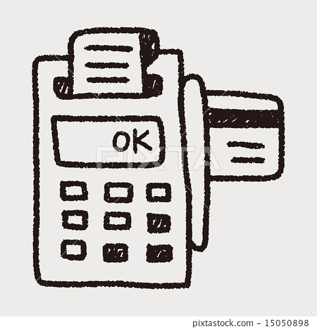 450x468 credit card machine doodle drawing - Drawing Credit