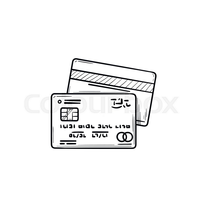 800x800 two bank credit cards hand drawn stock vector colourbox - Drawing Credit
