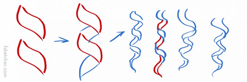 800x267 hair drawing tutorial trendy hairstyles - Drawing Curls