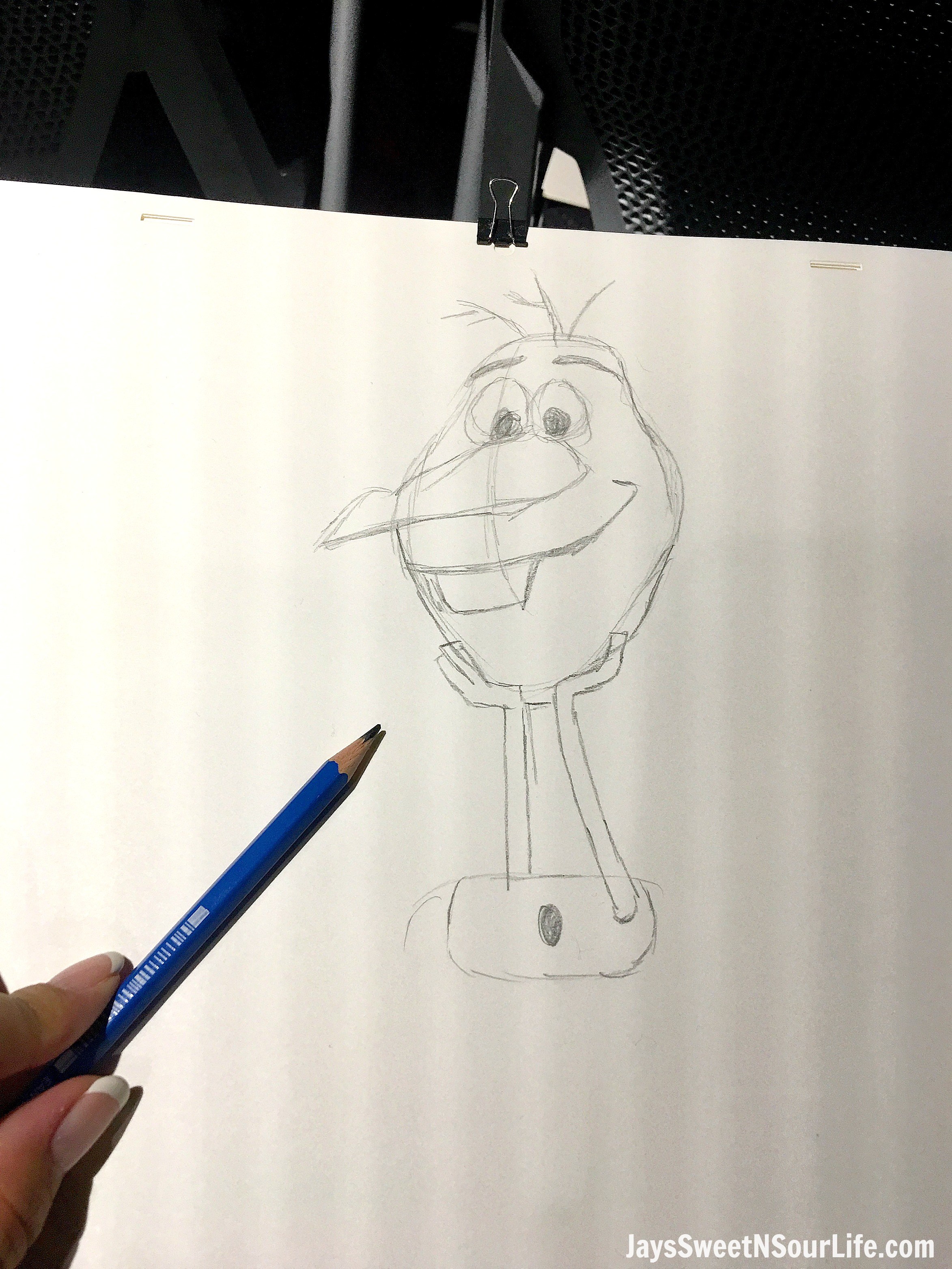 2346x3128 my olaf's frozen adventure drawing demo experience in la - Drawing Demo
