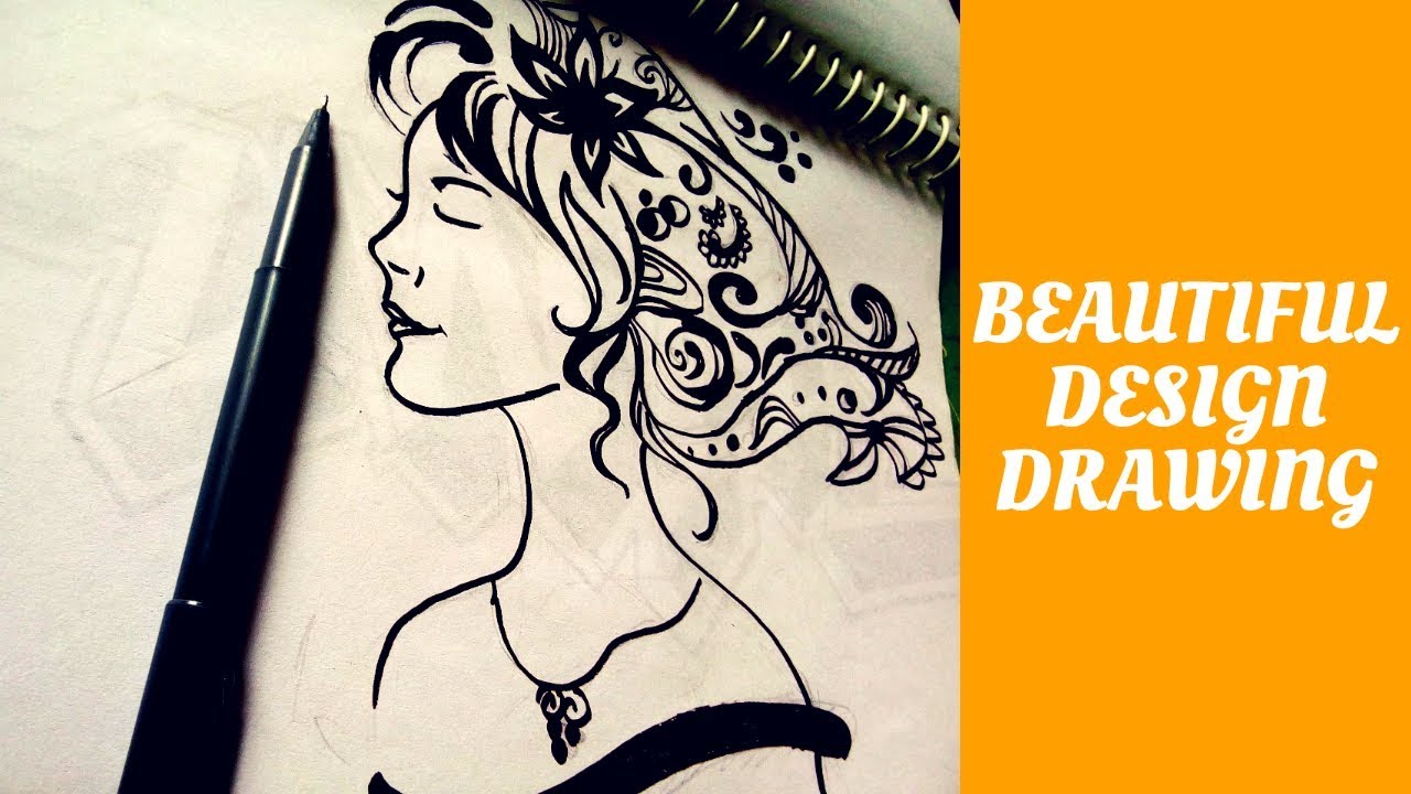1280x720 Beautiful Girl Drawing - Drawing Designs