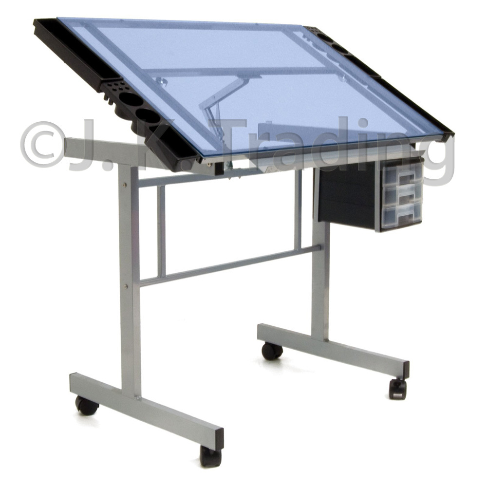 1000x1000 Glass Drafting Table - Drawing Desk