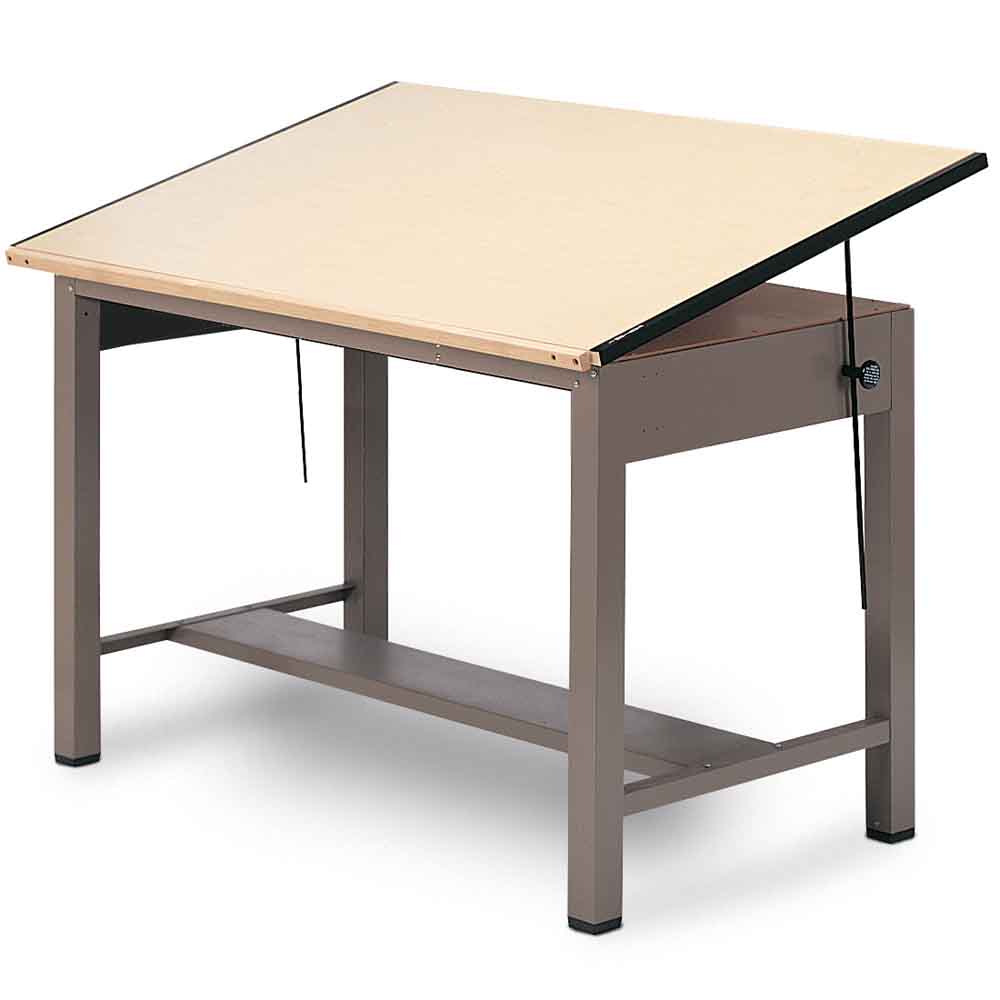 1000x1000 Mayline X Ranger Post Drafting Table - Drawing Desk