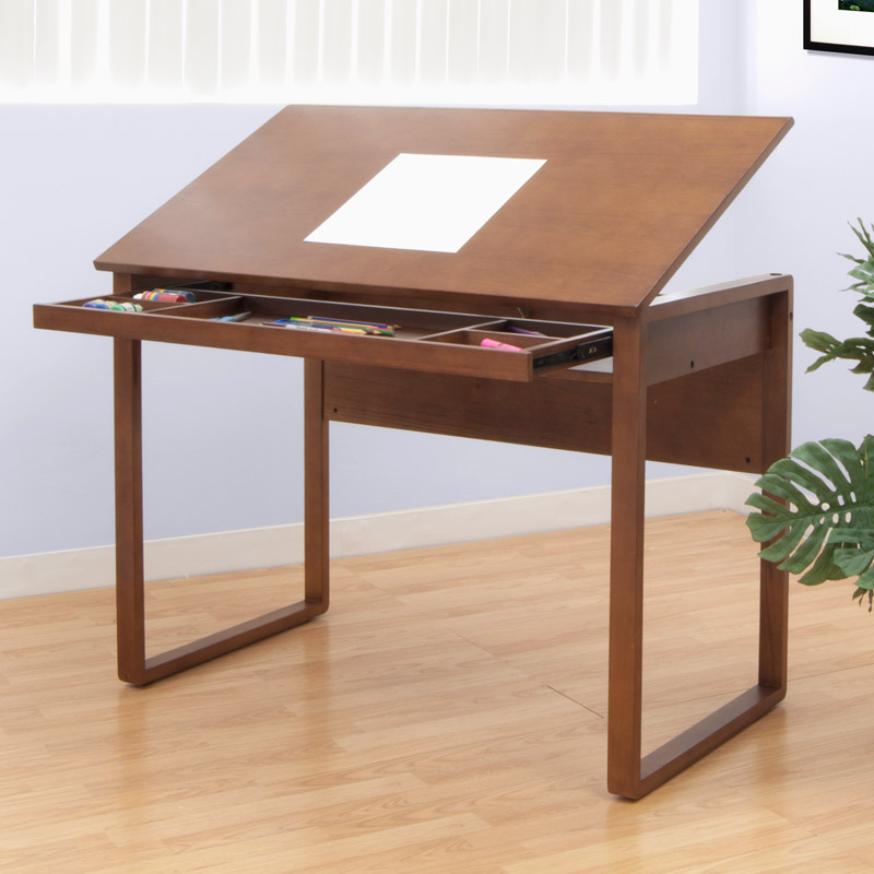 800x800 Studio Designs Ponderosa X Wood Drawing Table - Drawing Desk
