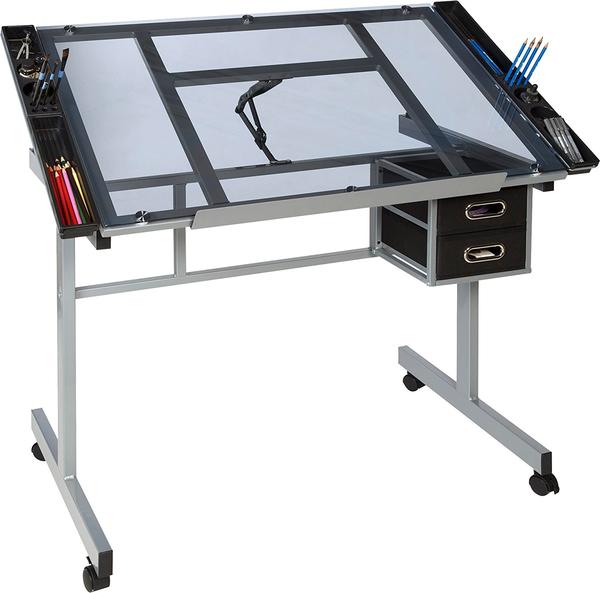 600x593 Craft Station Rolling Drafting Table,adjustable Drawing Desk - Drawing Desk