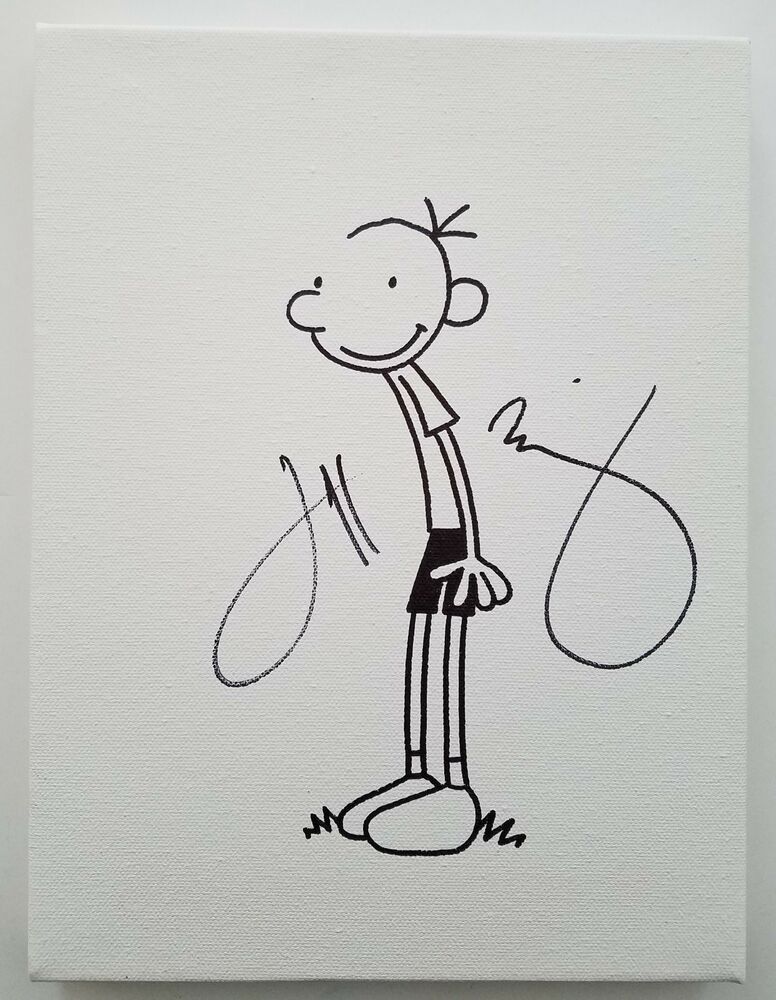 776x1000 jeff kinney original sketch signed art drawing diary - Drawing Diary
