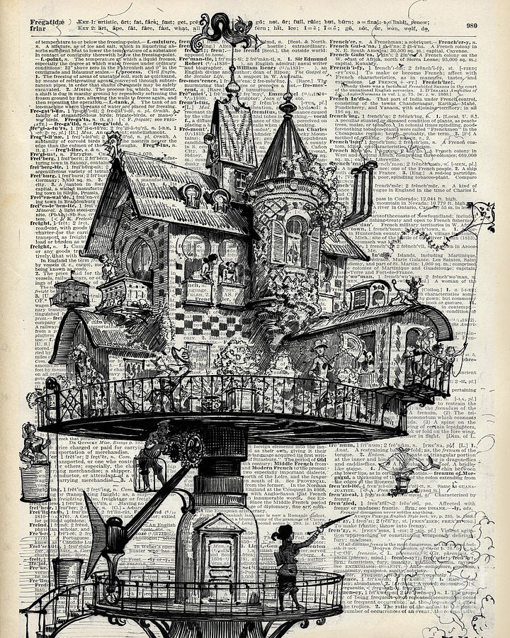 720x900 Steampunk House Drawing - Drawing Dictionary