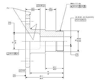 310x256 Geometric Dimensioning And Tolerancing - Drawing Dimension Symbols