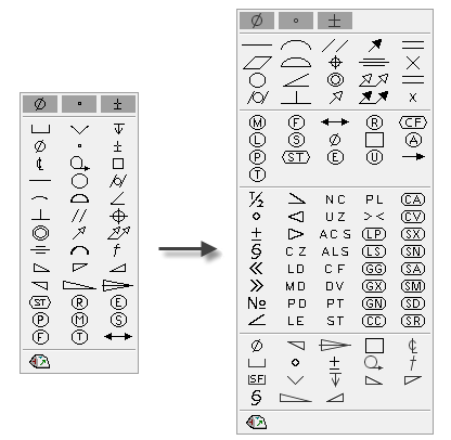 416x406 Inventor Help Symbols And Symbol Styles Enhancements - Drawing Dimension Symbols