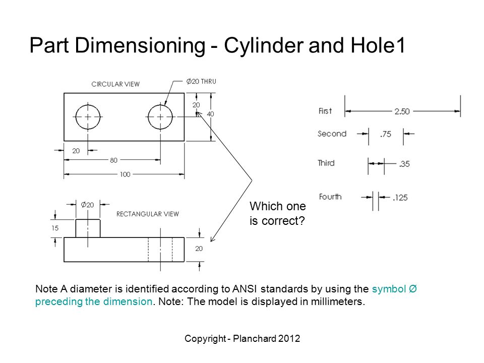 Dimension Drawing Symbols