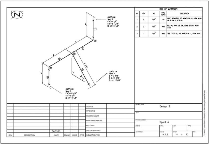 850x587 typical pipe spool drawing provided to craft workers download - Drawing Download