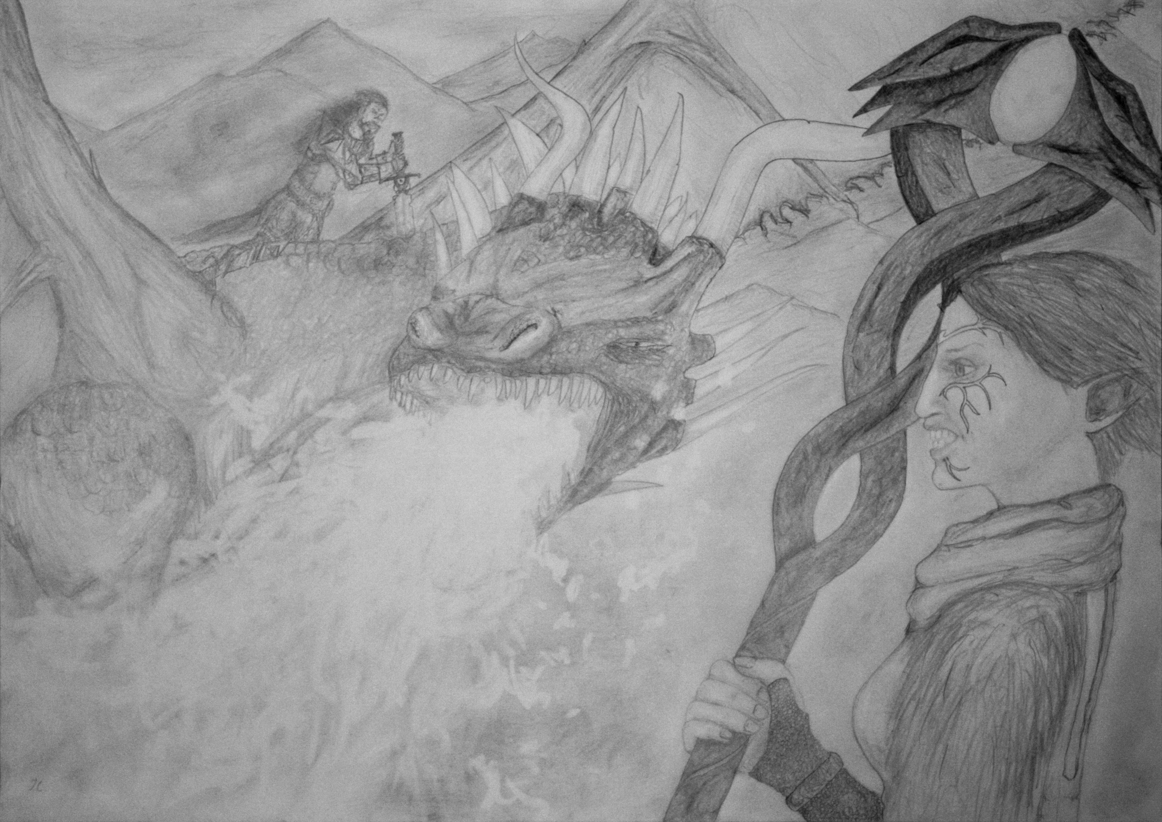 3914x2770 Dragon Age Ii Art Not My Best Drawing Ever And A Lot - Drawing Dragon Age