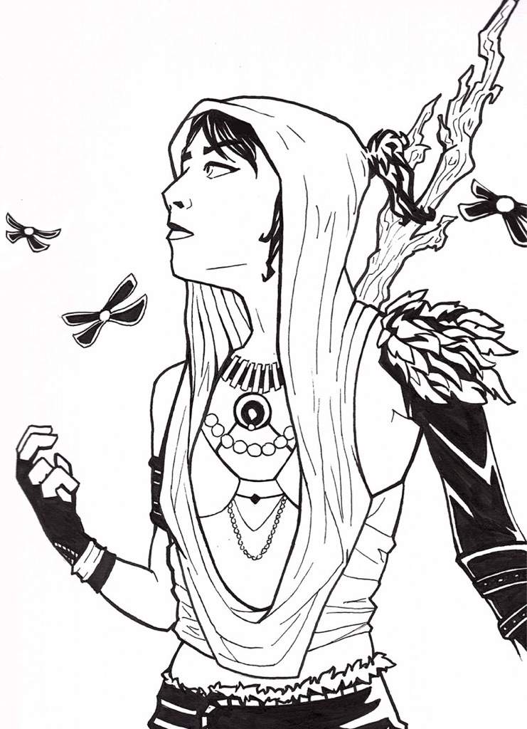 741x1024 Morrigan Pen Ink Drawing Dragon Age Amino - Drawing Dragon Age