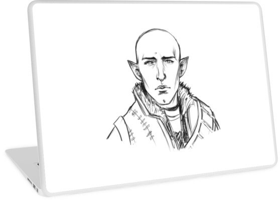 558x400 Solas Dragon Age Inquisition Drawing Laptop Skins - Drawing Dragon Age