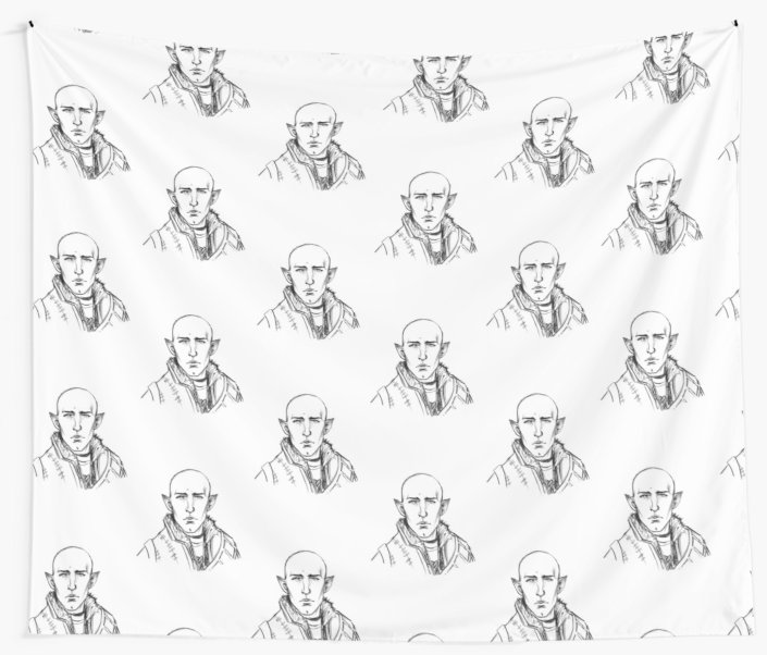 705x602 Solas Dragon Age Inquisition Drawing Wall Tapestries - Drawing Dragon Age