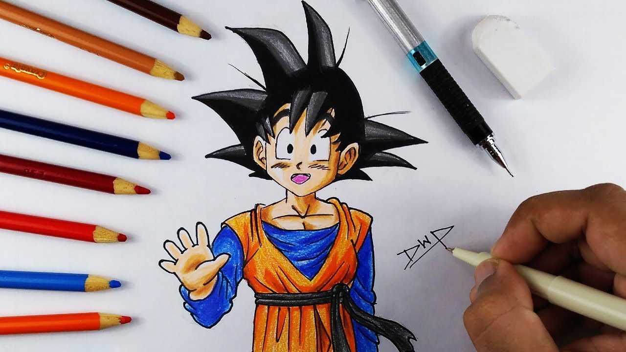 1280x720 How To Draw Goten From Dragon Ball Z - Drawing Dragon Ball Z Characters