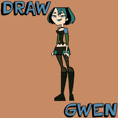 400x400 how to draw gwen from total drama island action - Drawing Drama