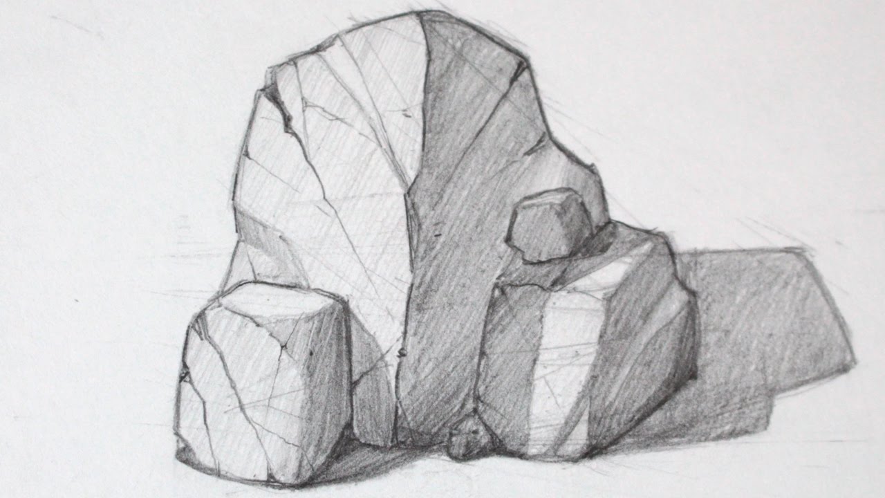1280x720 How To Draw Rocks - Drawing Drawing