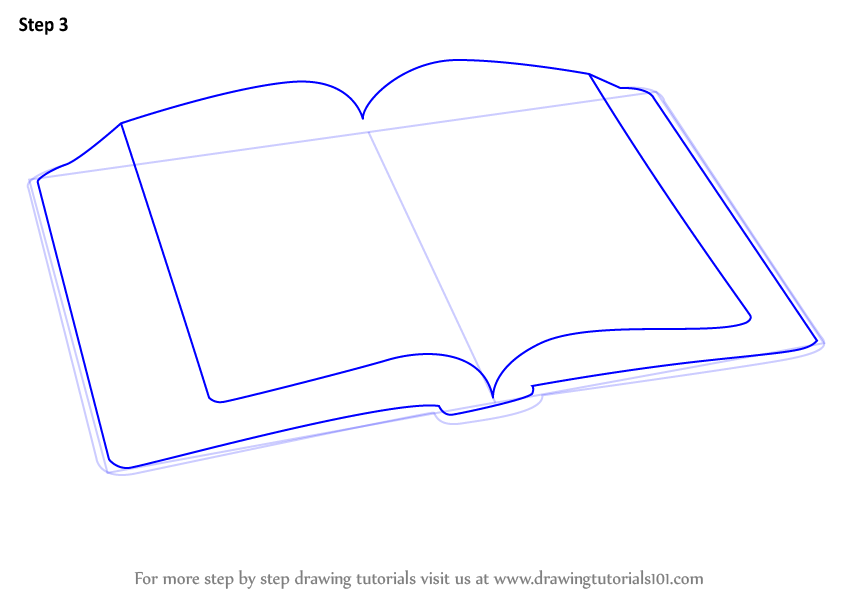 844x598 Learn How To Draw An Open Book - Drawing Drawing Book