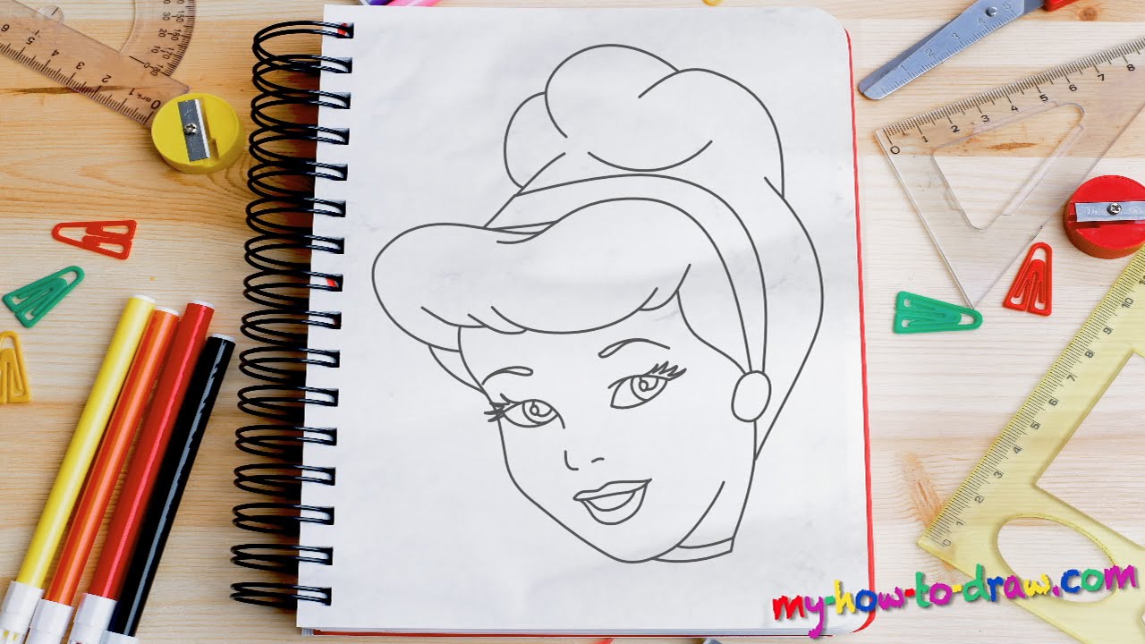1280x720 How To Draw Cinderella - Drawing Drawing For Kids