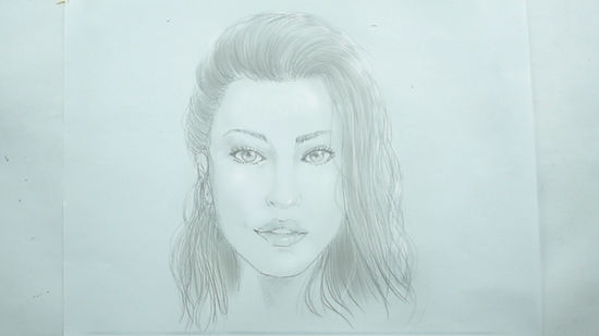 550x309 How To Draw A Girl's Face - Drawing Drawing Girl