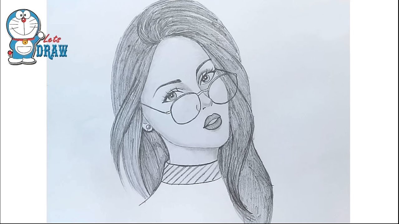 1280x720 How To Draw A Girl With Glasses Face Drawing - Drawing Drawing Girl