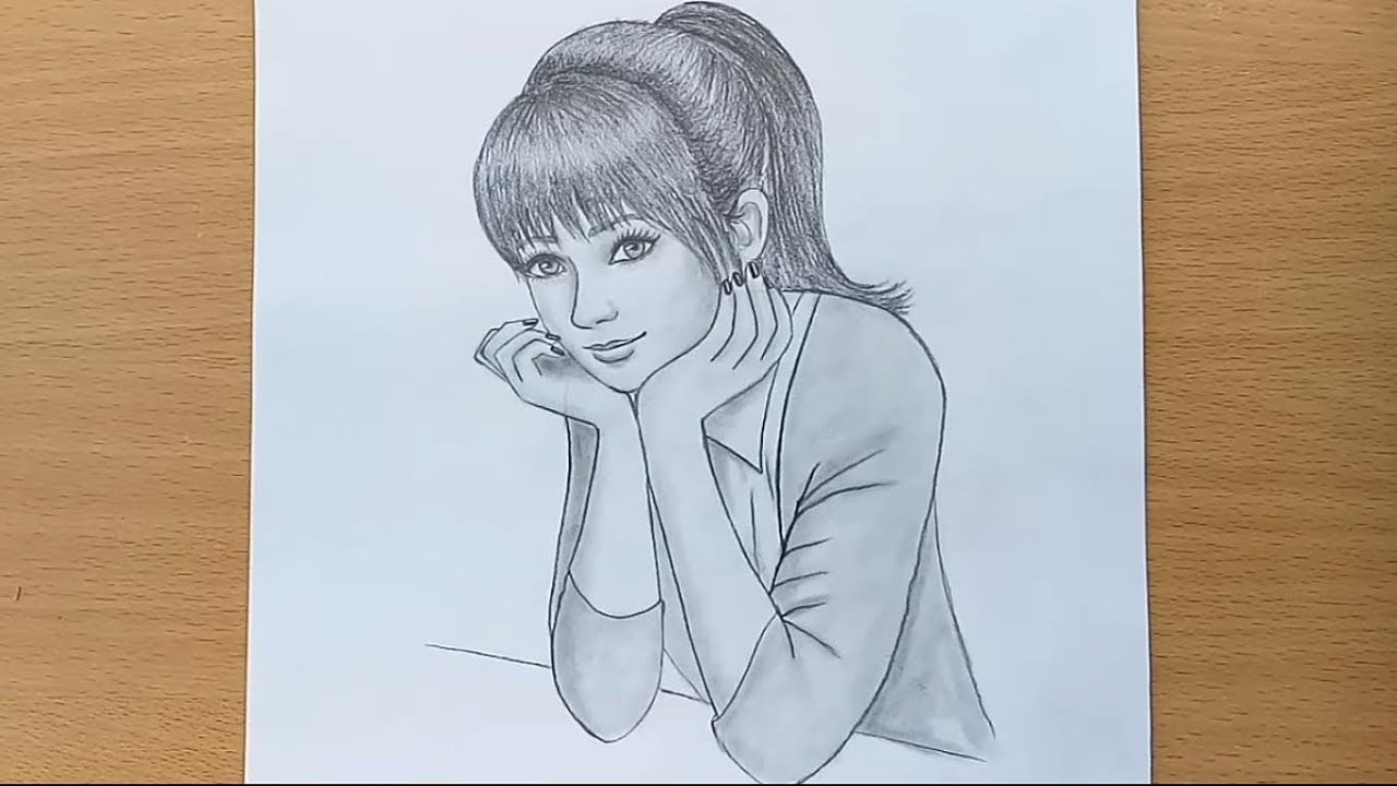 How To Draw A Girl Step - Drawing Drawing Girl. 