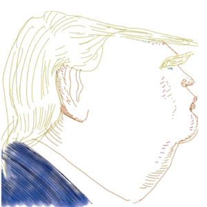 300x300 Drawing Trump - Drawing Drawing Images